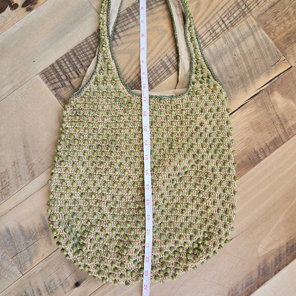 American Eagle Green Beaded Handbag - Picture 3 of 9